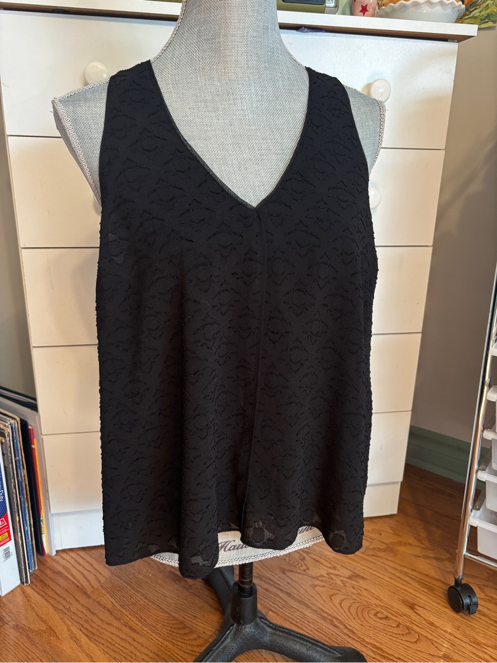 Guess Black V-Neck Lace Camisole